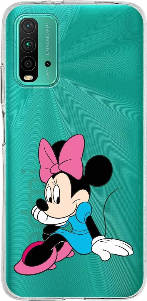 Xiaomi Poco M3 Uyumlu Kapak Minnie Mouse Tasarımlı Şeffaf Silikon Kılıf