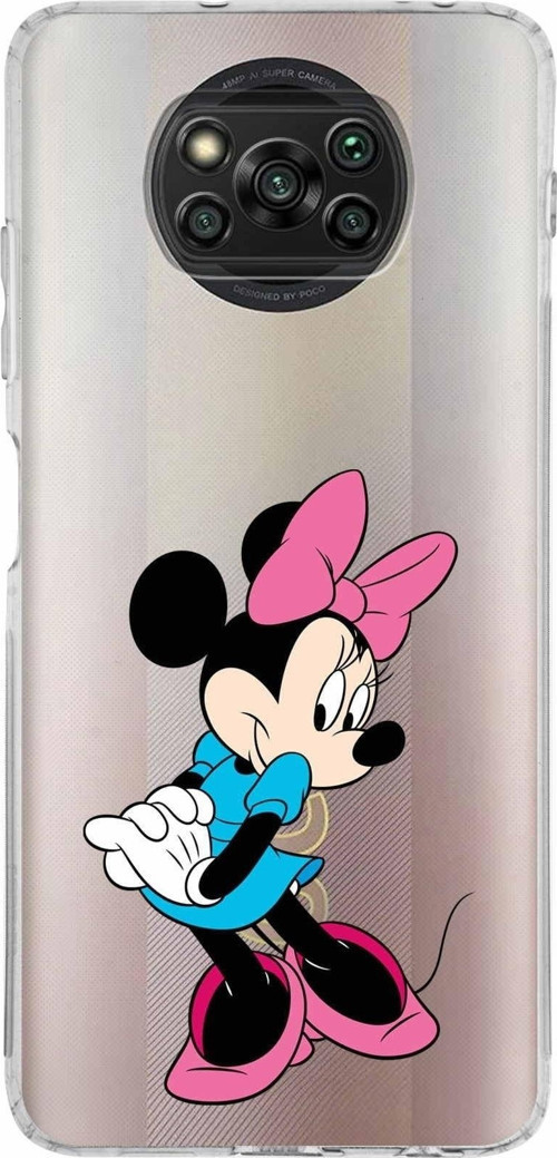 Xiaomi Poco X3 Nfc Kamera Korumalı Kapak Minnie Mouse Tasarımlı Şeffaf Kılıf