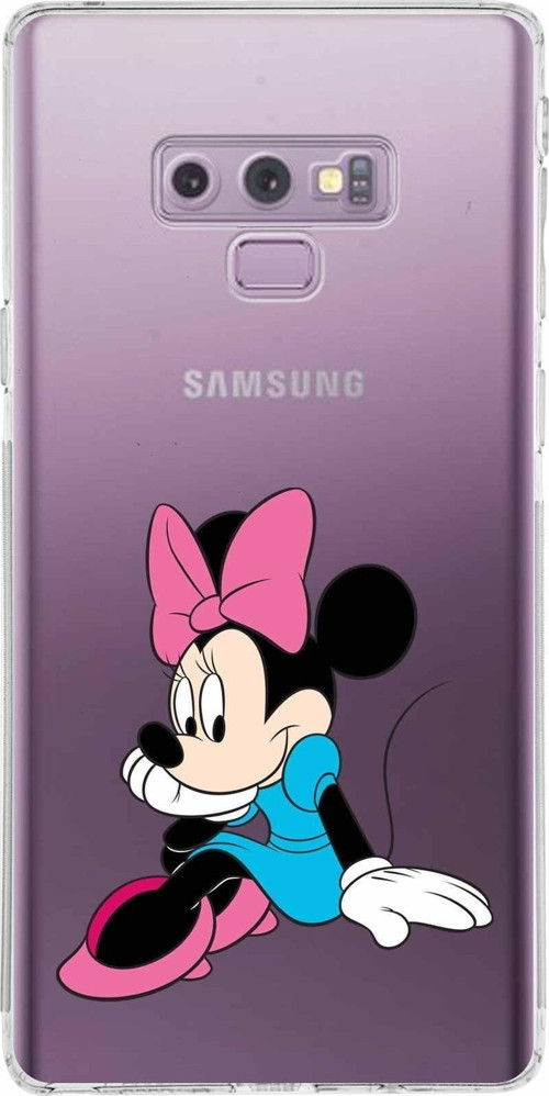 Samsung Galaxy Note 9 Kamera Korumalı Kapak Minnie Mouse Tasarımlı Şeffaf Kılıf