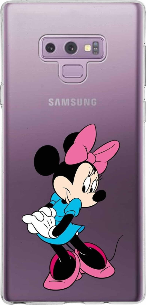Samsung Galaxy Note 9 Kapak Minnie Mouse Tasarımlı Şeffaf Silikon Kılıf