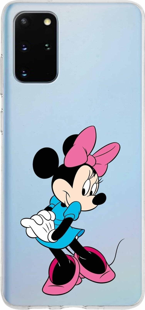 Samsung Galaxy S20 Plus Kapak Minnie Mouse Tasarımlı Şeffaf Silikon Kılıf