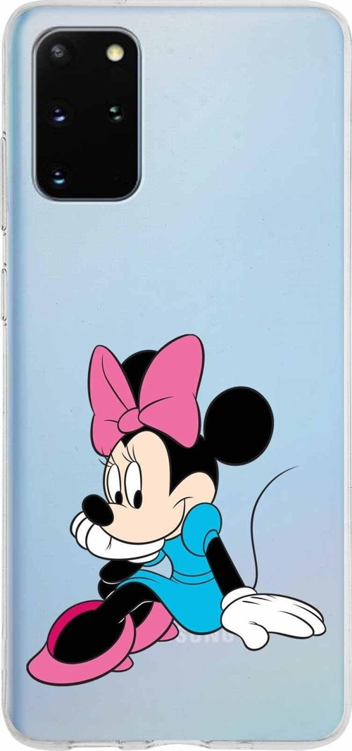 Samsung Galaxy S20 Plus Kapak Minnie Mouse Tasarımlı Şeffaf Silikon Kılıf