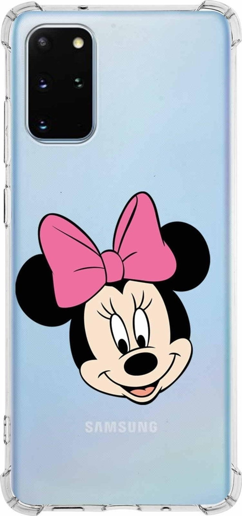Samsung Galaxy S20 Plus Köşe Korumalı Antişok Kapak Minnie Mouse Tasarımlı Şeffaf Kılıf