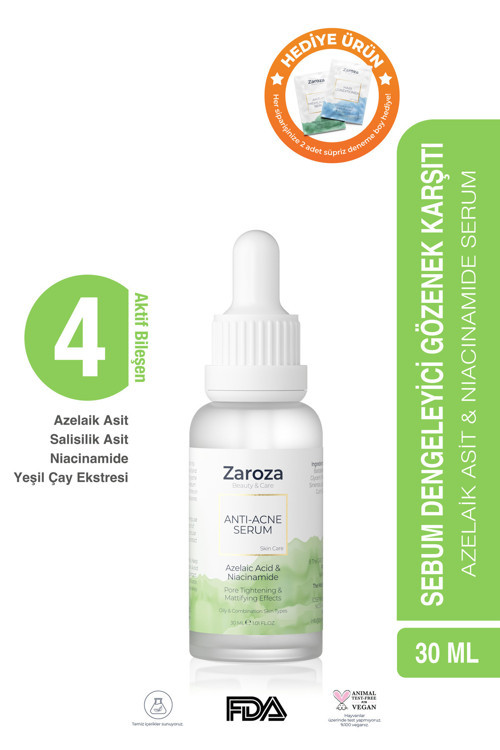 Siyah Nokta Karşıtı Niacinamide Serum - Anti A cne Serum - 30 ml