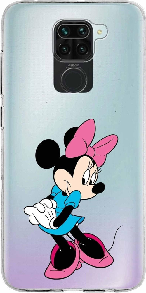 Xiaomi Redmi Note 9 Uyumlu Kapak Minnie Mouse Tasarımlı Şeffaf Silikon Kılıf