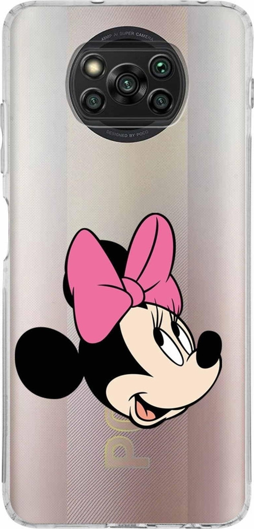 Xiaomi Poco X3 Nfc Kamera Korumalı Kapak Minnie Mouse Tasarımlı Şeffaf Kılıf
