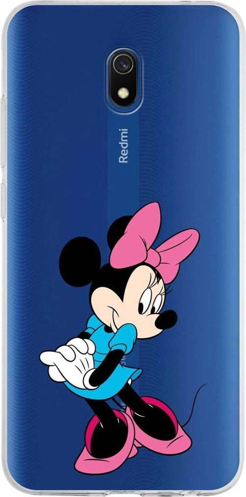 Xiaomi Redmi 8A Uyumlu Kapak Minnie Mouse Tasarımlı Şeffaf Silikon Kılıf
