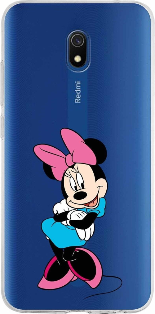 Xiaomi Redmi 8A Uyumlu Kapak Minnie Mouse Tasarımlı Şeffaf Silikon Kılıf