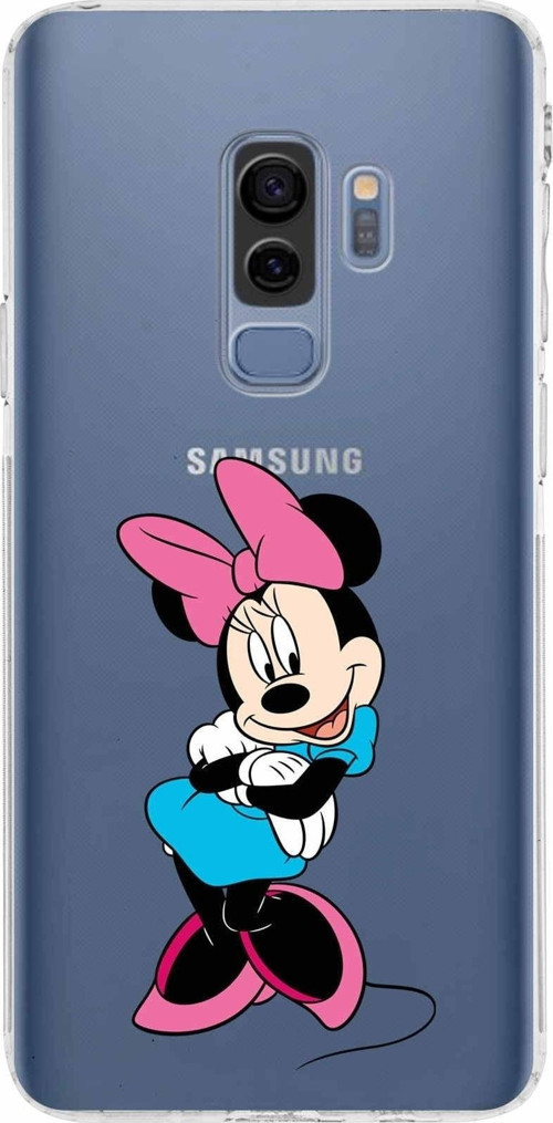 Samsung Galaxy S9 Plus Kamera Korumalı Kapak Minnie Mouse Tasarımlı Şeffaf Kılıf