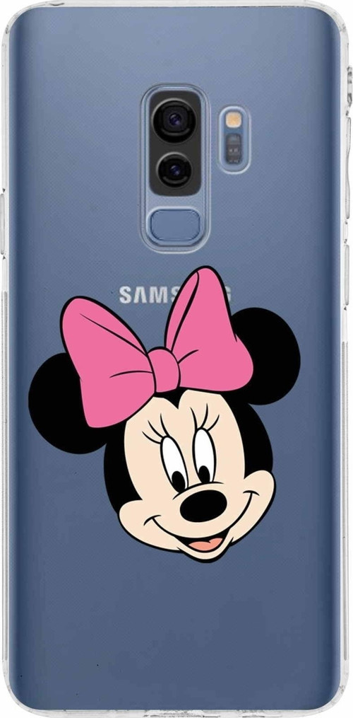 Samsung Galaxy S9 Plus Kamera Korumalı Kapak Minnie Mouse Tasarımlı Şeffaf Kılıf