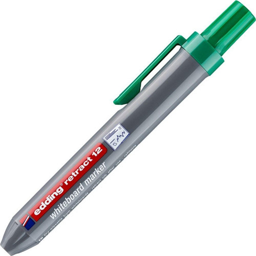 Retract12 Beyaz Yazı Tahtası Kalemi 1,5-3Mm Yuvarlak Uçlu Yeşil (10 Lu Paket)