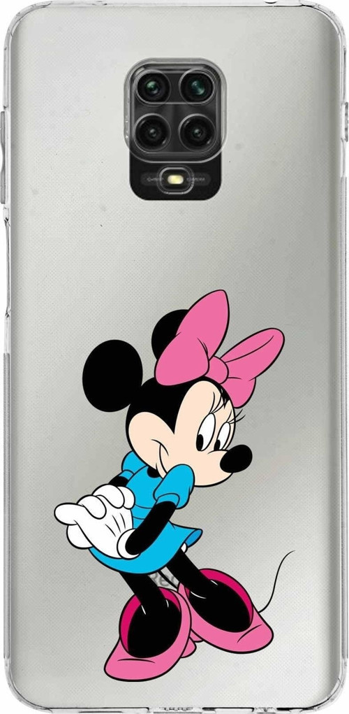Xiaomi Redmi Note 9S Kamera Korumalı Kapak Minnie Mouse Tasarımlı Şeffaf Kılıf