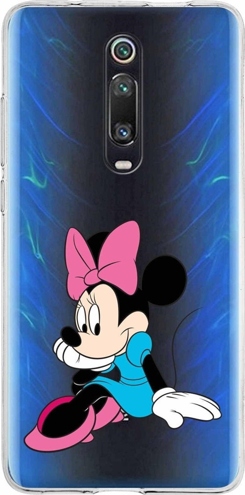 Xiaomi Mi 9T Pro Uyumlu Kapak Minnie Mouse Tasarımlı Şeffaf Silikon Kılıf