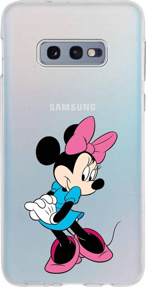 Samsung Galaxy S10E Kapak Minnie Mouse Tasarımlı Şeffaf Silikon Kılıf