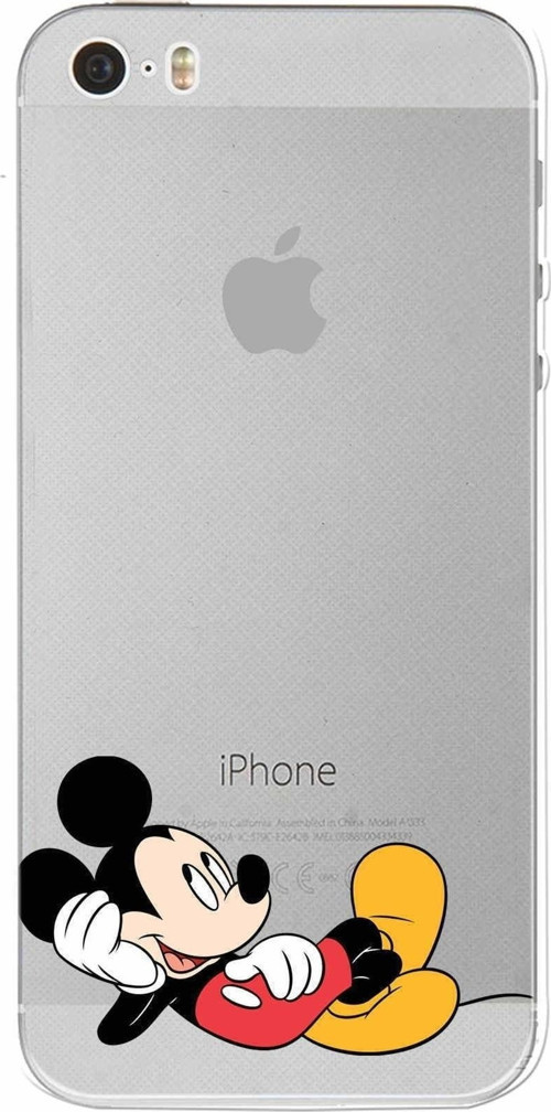 Apple Iphone 5 Uyumlu Kamera Korumalı Kapak Mickey Mouse Tasarımlışeffaf Kılıf