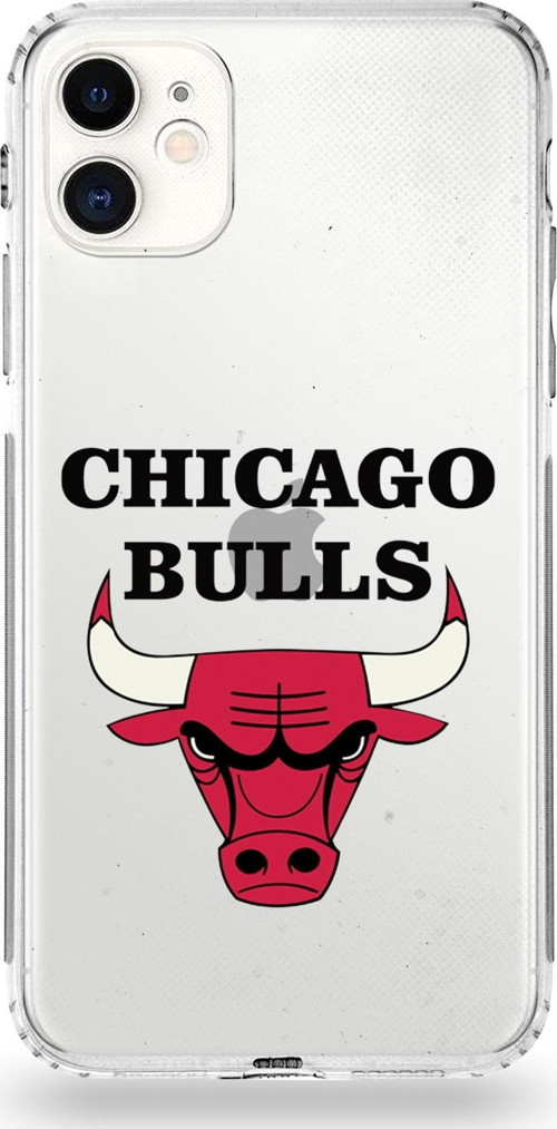Apple Iphone 11 Uyumlu Kamera Korumalı Kapak Chicago Bulls Tasarımlı Şeffaf Kılıf