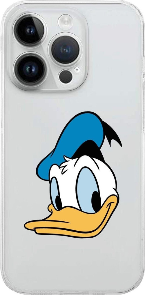 Apple Iphone 14 Pro Uyumlu Kamera Korumalı Kapak Donald Duck Tasarımlı Şeffafkılıf