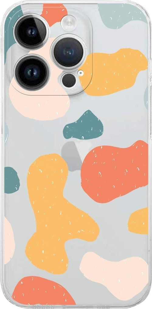 Apple Iphone 14 Pro Uyumlu Kamera Korumalı Kapak Grunge Tasarımlı Şeffafkılıf