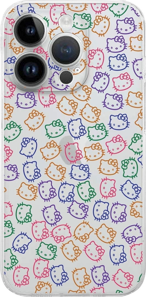 Apple Iphone 14 Pro Uyumlu Kamera Korumalı Kapak Hello Kitty Tasarımlı Şeffafkılıf