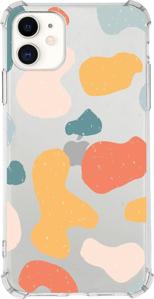 Apple Iphone 11 Uyumlu Köşe Korumalı Antişok Kapak Grunge Tasarımlı Şeffaf Kılıf