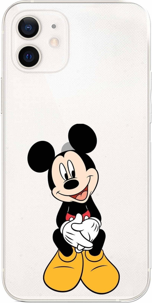 Apple Iphone 12 Mini Uyumlu Kamera Korumalı Kapak Mickey Mouse Tasarımlışeffaf Kılıf