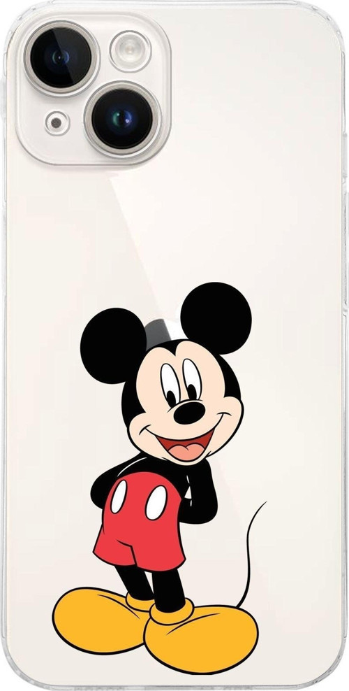 Apple Iphone 14 Uyumlu Kamera Korumalı Kapak Mickey Mouse Tasarımlı Şeffafkılıf