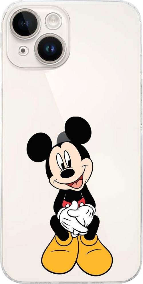 Apple Iphone 14 Uyumlu Kamera Korumalı Kapak Mickey Mouse Tasarımlı Şeffafkılıf