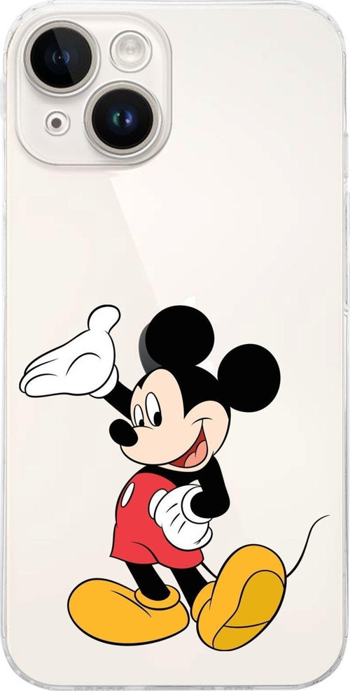 Apple Iphone 14 Uyumlu Kamera Korumalı Kapak Mickey Mouse Tasarımlı Şeffafkılıf