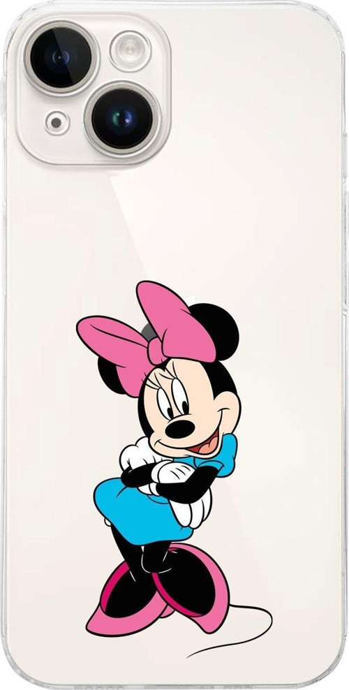 Apple Iphone 14 Uyumlu Kamera Korumalı Kapak Minnie Mouse Tasarımlı Şeffafkılıf