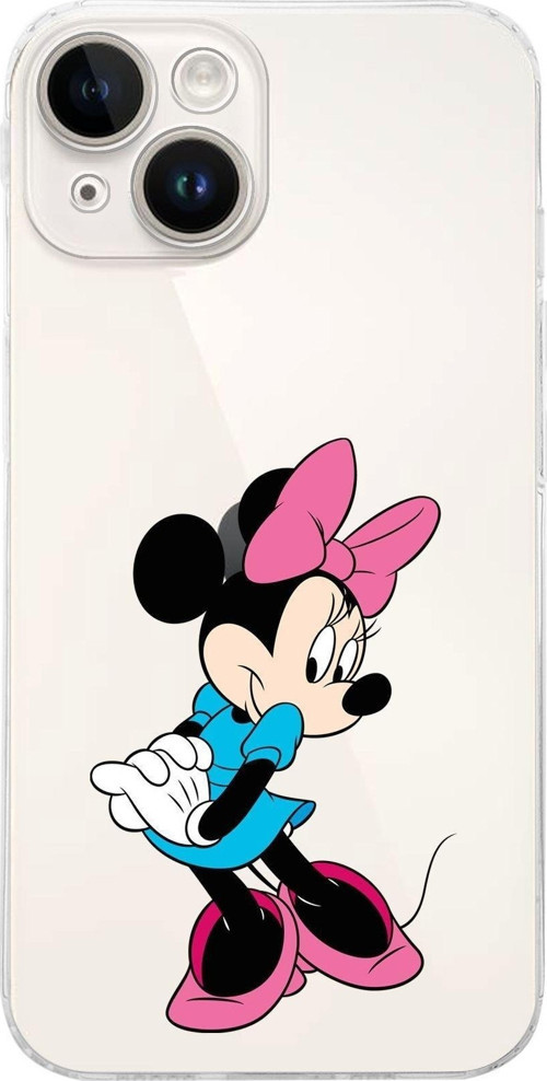 Apple Iphone 14 Uyumlu Kamera Korumalı Kapakminnie Mouse Tasarımlı Şeffafkılıf