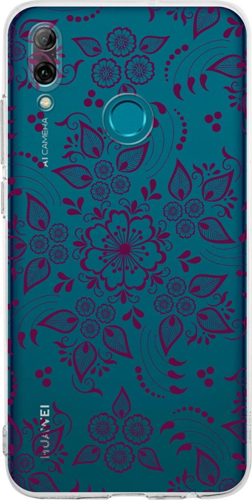 Huawei P Smart 2019 Kamera Korumalı Kapak Nostalji Desen Tasarımlı Şeffaf Kılıf
