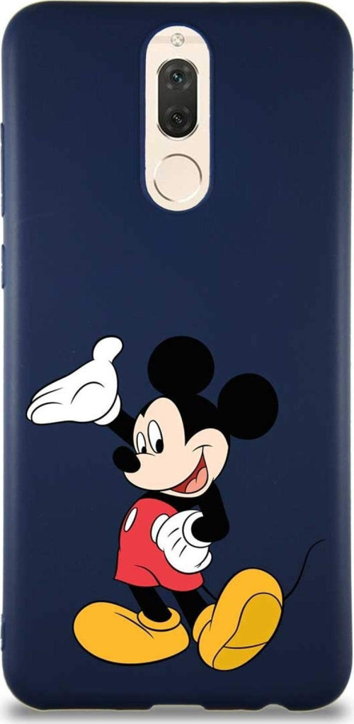 Huawei Mate 10 Lite Soft Premier Kapak Mickey Mouse-C Tasarımlı Silikon Kılıf - Lacivert