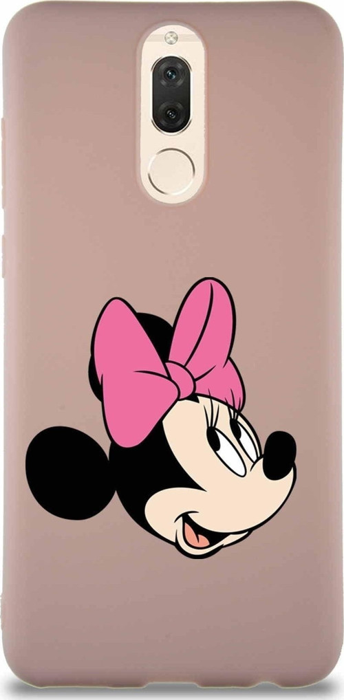 Huawei Mate 10 Lite Soft Premier Kapak Minnie Mouse-A Tasarımlı Silikon Kılıf - Pudra