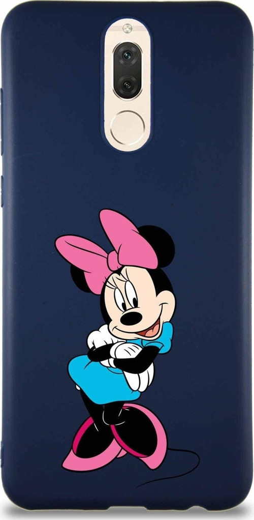 Huawei Mate 10 Lite Soft Premier Kapak Minnie Mouse-D Tasarımlı Silikon Kılıf - Lacivert