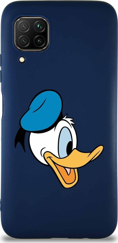 Huawei P40 Lite Soft Premier Kapak Donald Duck-F Tasarımlı Silikon Kılıf - Lacivert
