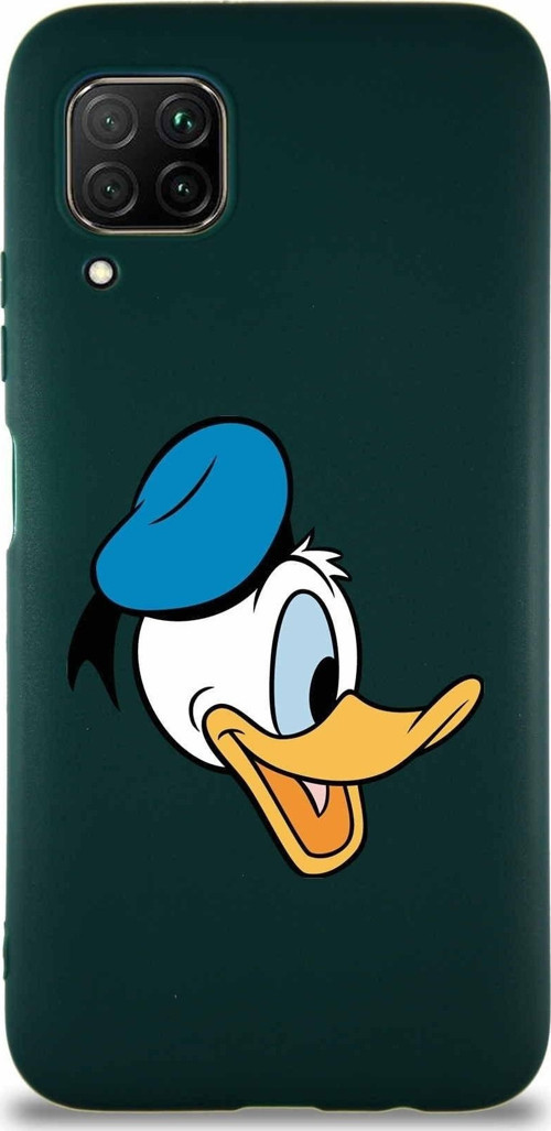 Huawei P40 Lite Soft Premier Kapak Donald Duck-F Tasarımlı Silikon Kılıf - Yeşil
