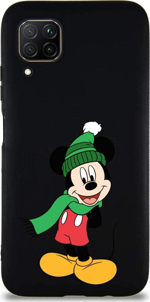 Huawei P40 Lite Soft Premier Kapak Mickey Mouse-G Tasarımlı Silikon Kılıf - Siyah