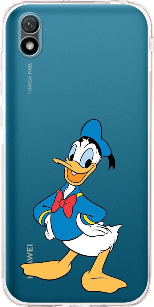 Huawei Y5 2019 Kamera Korumalı Kapak Donald Duck Tasarımlı Şeffaf Kılıf