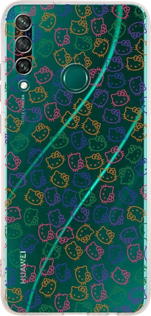 Huawei Y6 P Kamera Korumalı Kapak Hello Kitty Tasarımlı Şeffaf Kılıf