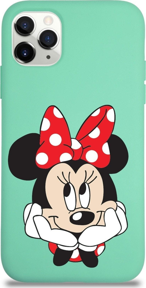 Iphone 11 Pro Uyumlu Lansman Kılıf Minnie Mouse Tasarımlı Altı Kapalı Içi Kadife Kaplı Kapak