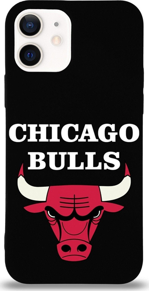 Iphone 12 Mini Lansman Uyumlu Kılıf Chicago Bulls Tasarımlı Altı Kapalı İçi Kadife Kaplı Kapak