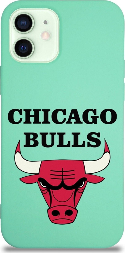 Iphone 12 Mini Uyumlu Lansman Kılıf Chicago Bulls Tasarımlı Altı Kapalı Içi Kadife Kaplı Kapak