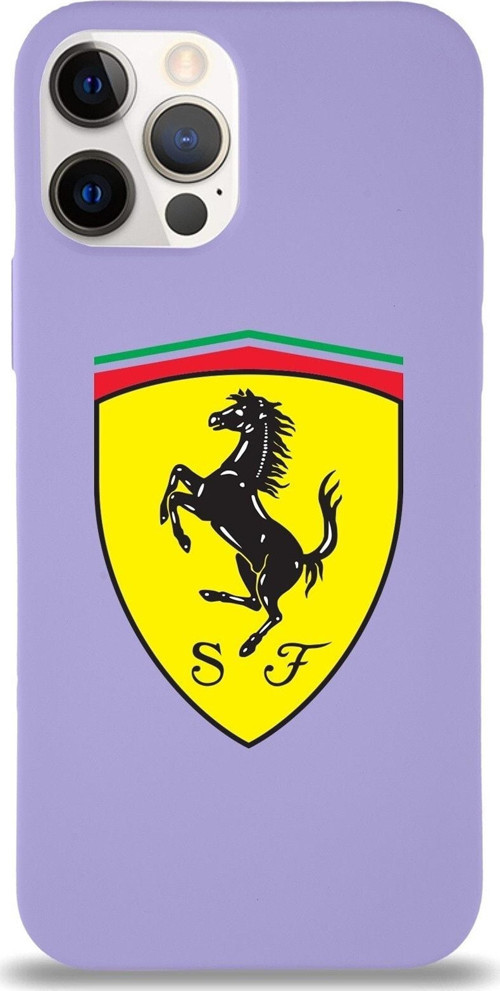Iphone 12 Pro Uyumlu Lansman Kılıf Ferrari Tasarımlı Altı Kapalı Içi Kadife Kaplı Kapak