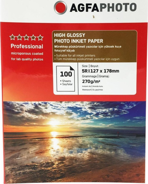 Agfa Photo 270gr 5R (13x18) Parlak İnkjet Kağıt