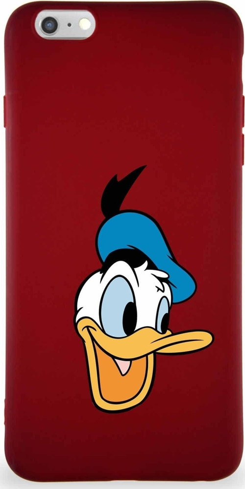 Iphone 6 Plus Uyumlusoft Premier Kapak Donald Duck-A Tasarımlı Silikon Kılıf - Mürdüm