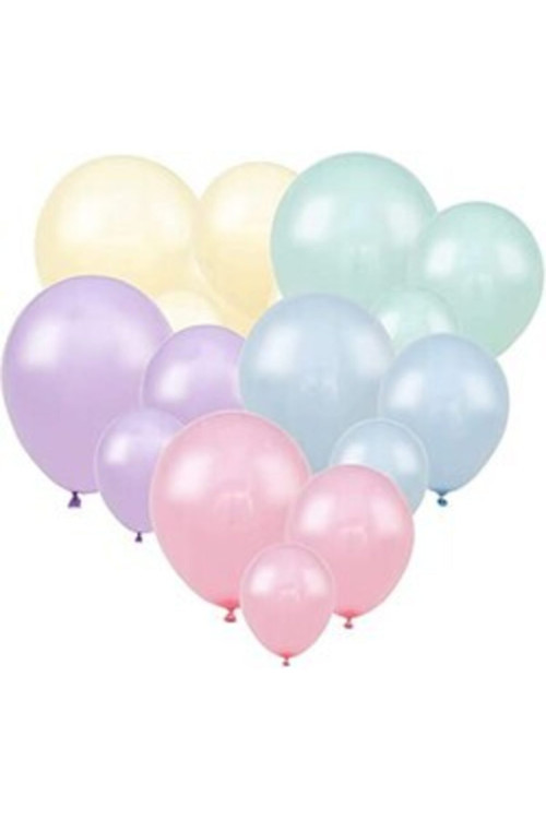 Makaron Karışık Renk 10 Lu Latex Balon