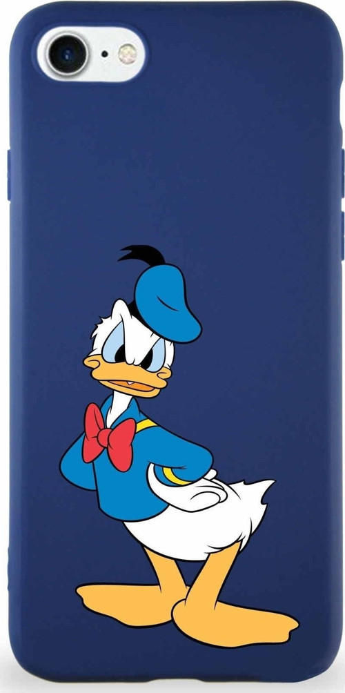 Iphone 7 Soft Premier Kapak Donald Duck-D Tasarımlı Silikon Kılıf - Lacivert Uyumlu