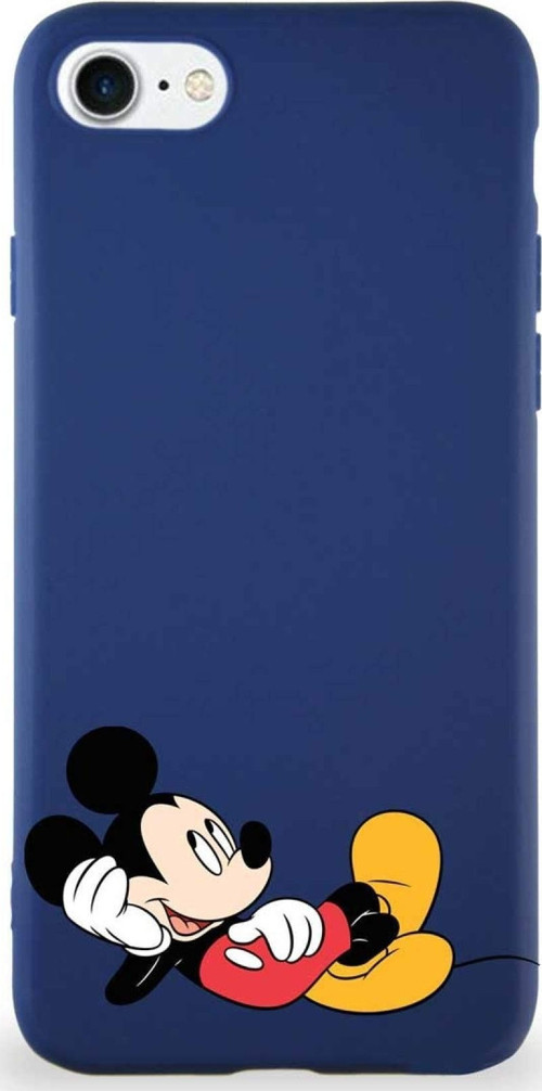 Iphone Se 2020 Uyumlu Soft Premier Kapak Mickey Mouse-F Tasarımlı Silikon Kılıf - Lacivert