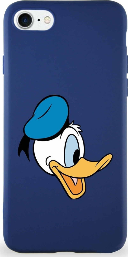 Iphone Se 2020 Uyumlu Soft Premier Kapak Donald Duck-F Tasarımlı Silikon Kılıf - Lacivert