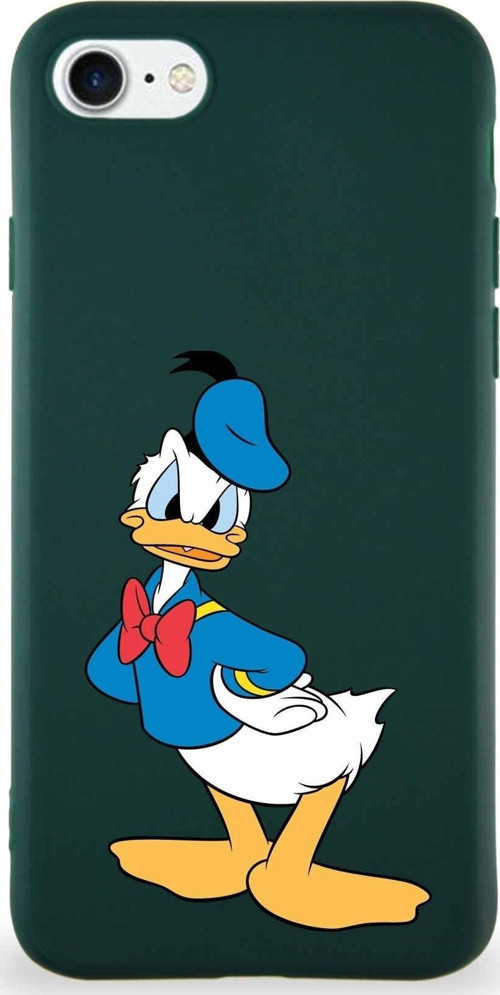 Iphone 7 Uyumlu Soft Premier Kapak Donald Duck-D Tasarımlı Silikon Kılıf - Yeşil